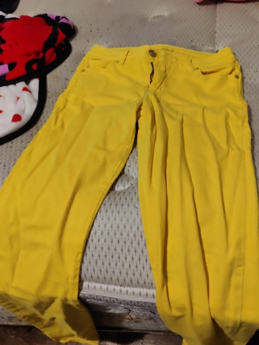 Michael Kors Bright Yellow Sunshine Denim Straight Jeans, Size 2